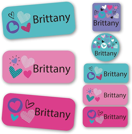 Personalized Daycare Name Labels for Kids (117 Labels) - Custom Durable Waterproof Name Stickers for Clothing Tags, Water Bottles, Lunch Boxes, and School Supplies - Dishwasher, Washer
