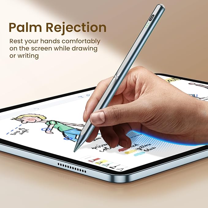 Hastraith Stylus Pen for iPad(2018-2026)-13 Mins Fast Charge with Tilt Sensitivity & Palm Rejection for iPad 11/10/9/8/7/6th Gen, Air 5/4/3/M4/M3/M2, Pro 13"/12.9"/11"/M4, Mini 7/6/5th, Metallic Blue