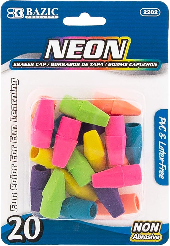 BAZIC Eraser Sets, 18 Per Pack