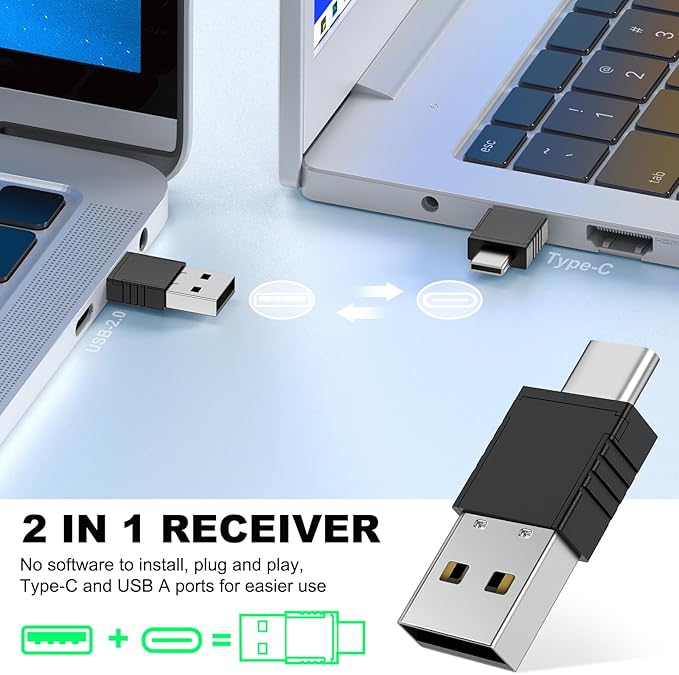 Green Light Clicker for Teachers–USB-C Rechargeable Presentation Clicker, Plug & Play Wireless Remote for PowerPoint/Keynote/Google Slides on Mac, Windows & Laptop, with Hyperlink & Volume Control
