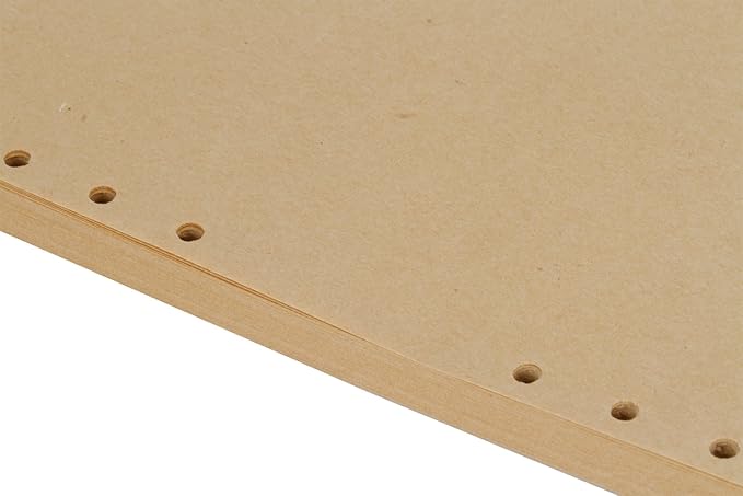 A5 Kraft Refill Paper 6 Hole Punched Filler Paper Refills for A5 Loose Leaf Notebook Travel Journal Personal Diary Planner Binder Scrapbook, 80 Sheet, 160 Page, 5.6 Inches x 8.2 Inches