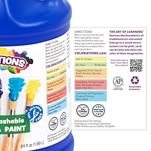 Colorations 1/2 Gallon Red Simply Washable Tempera Paint (Item # HGWSTRE)