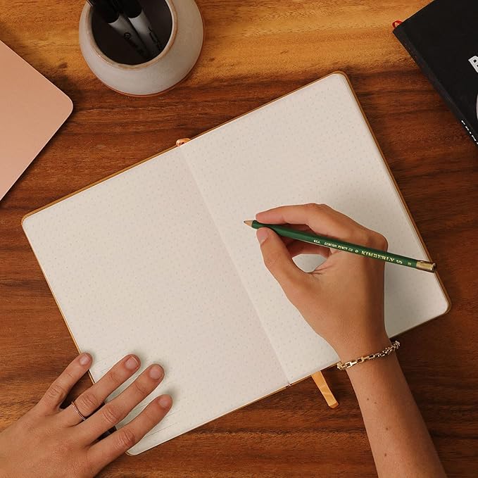 ANECDOTE. Dotted Journal Notebook, 192 Pages, A5 size: 8.3" x 5.4", Thick 100 GSM Paper, Dotted, Hardcover. Journal for Women and Men, Perfect Notebook for School, Work and Travel (Ink Blue)