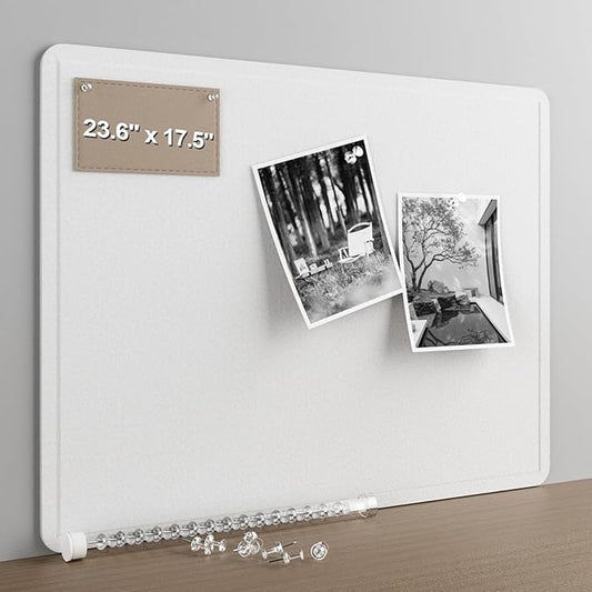 Felt Bulletin Board for Wall 24" x 18" Unfolded Size, Small Frameless Felt Pin Board, Soft Cork Board Alternative for Office, Home Planning, Notes, Photos & Wall Decor, Foldable Shipping, Easy Install