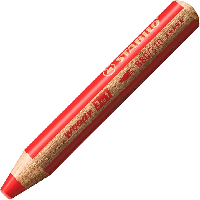STABILO Multi-Talented Pencil woody 3 in 1 - Pack of 6 - Assorted Colors