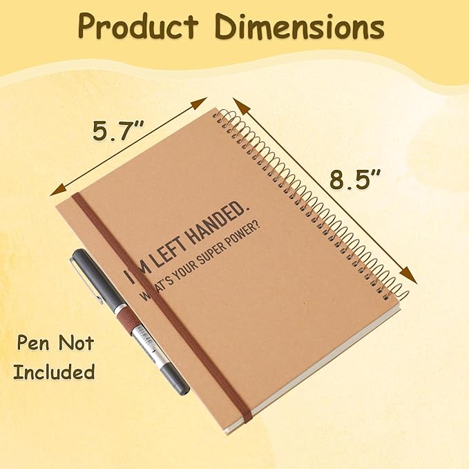 Urby Left Handed Notebooks College Ruled, 160 Pages 1 Subject, Hard Cover, Size 8.5" X 5.7", Ideal Gifts For Left Handed People. (Premium Paper 2 Pack)