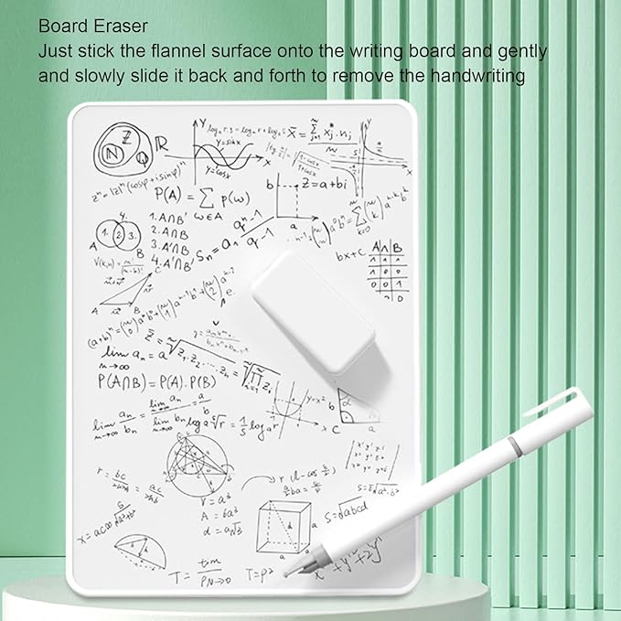 LICAEVEY Magnetic Dry Erase Board A4, Inkless Reusable Writing Board with 0.8mm Pen, Portable Desktop Whiteboard for Kids Drawing Note Taking Office