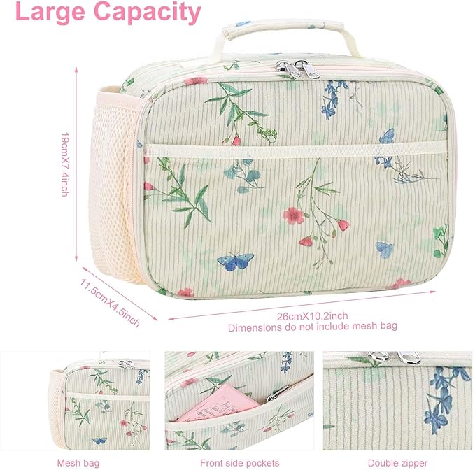 RHCPFOVR Kids Lunch Bag - Insulated Lunch Box for Boys Girls,Washable Lunch Bag and Reusable Toddler Leak-proof Lunchbox for School and Daycare