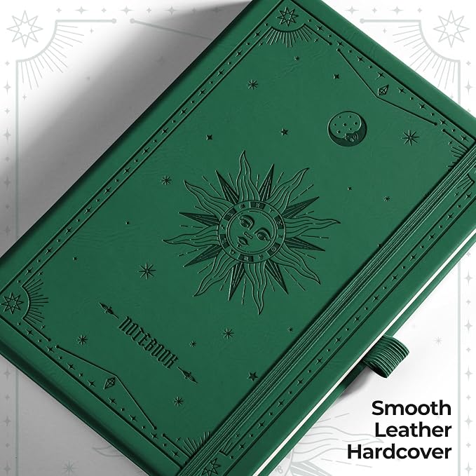EMSHOI Lined Journal Notebook, 320 Numbered Pages, A5 Size (5.7'' x 8.3'')