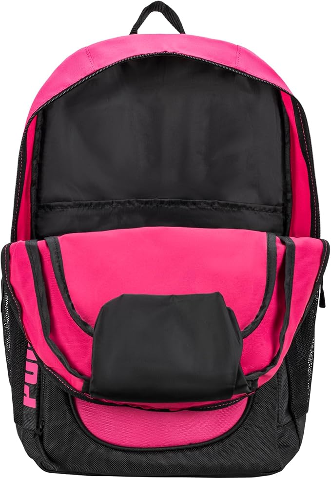 PUMA Contender Backpack with Laptop Sleeve, Item Organizer & Media Pocket, Bright Pink, One Size