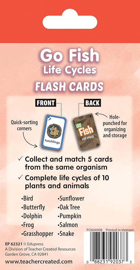 Teacher Created Resources Go Fish: Life Cycles Flash Cards (EP62321)