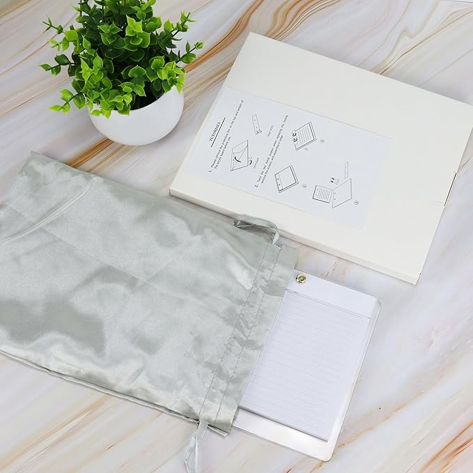 Lined Notepad with Acrylic Drafters Tablet Planner, 50 Sheets, 8.9 x 6.5 in, Perforated Sheets to-Do Notepad for Office Home Desk Accessory