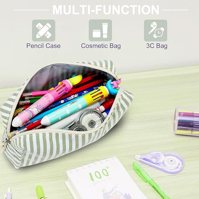 LEDAOU Cute Pencil Case for Kids Girls Boys Pencil Pouch kawaii Pen Pencil Box Bag Holder for School Students