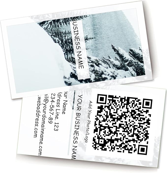 200/500Pcs Business Card Customization (Add Picture or Logo), Thick Coated Paper Business Card Double-sided Printing-2"x3.5" Inches (Color-I)