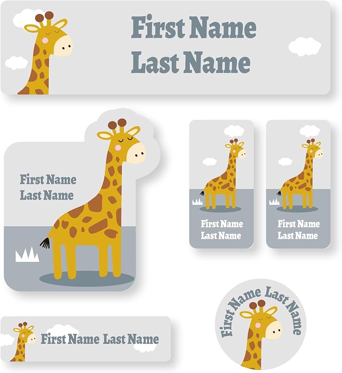 Personalized Daycare Name Labels for Kids (71 Labels) - Custom Durable Waterproof Name Stickers for Clothing Tags, Water Bottles, Lunch Boxes, and School Supplies - Dishwasher, Washer