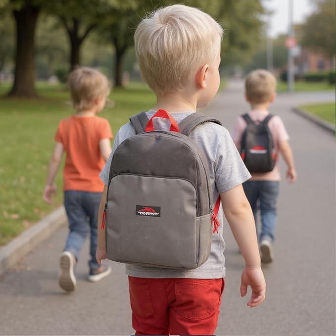 Trail maker 15 Inch Backpack for Kids, Preschool, Elementary & Middle School Students – Spacious Bookbag with Large Front Pocket, Adjustable Straps, Fits up to 13 Inch Laptop (Grey)