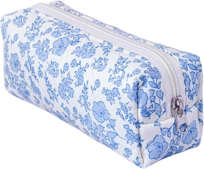 Pencil Case, Pencil Pouch for Women, Pencil Case Small | CetyVoyie Pencil Case, Pencil Pouch for Women, Pencil Case Small, Pencil Pouch Aesthetic(Blue flower)