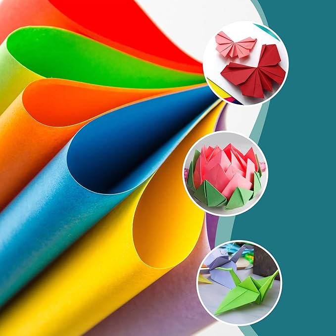 AIMI 80 Sheets Assorted Colors Bulk for School Supplies A4 Copy Paper Construction Paper Classroom Supplies Elementary Great for Arts Painting Coloring Drawing Crafts