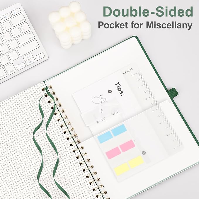 AHGXG Graph Paper Notebook, 140 Pages, B5 (7.6" x 10")
