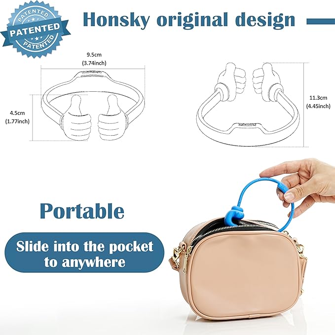 Thumbs-up Cell Phone Stand, Honsky Pack of 5 Universal Flexible Multi-Angle Cute Desk Phone Holder, Compatible with Tablet Android Smart Cellphone Travel, Blue Black Green White Pink