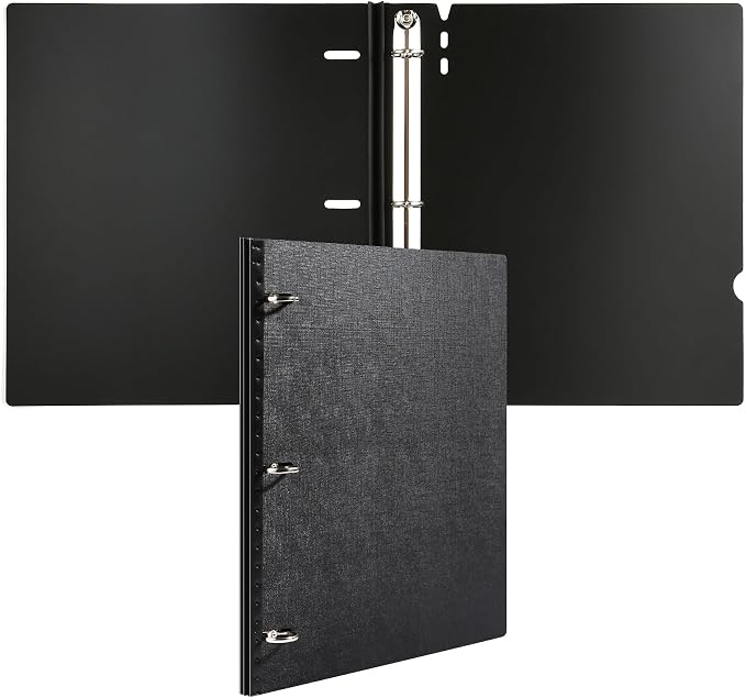 WOT I Telescoping 3 Ring Binder(0.75"), Expandable Flexible Binder - Patented Design for Easy Portability, Holds 8.5"x11" Paper, for School, Office&Home Organization, Black