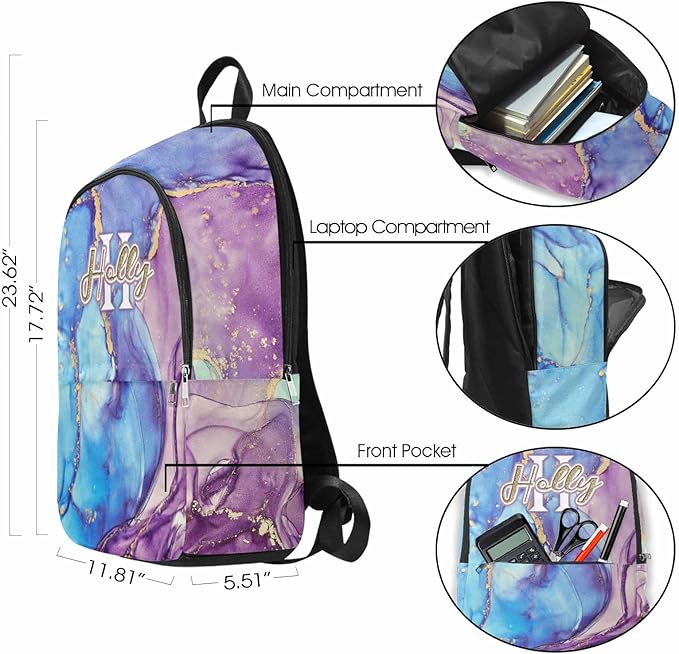M YESCUSTOM Kids School Backpack for Boy Girls Personalized Teen Bookbag Elementary Kindergarten Custom Name School Bag Little Toddler Backpack Travel Laptop Backpack Casual Daypacks