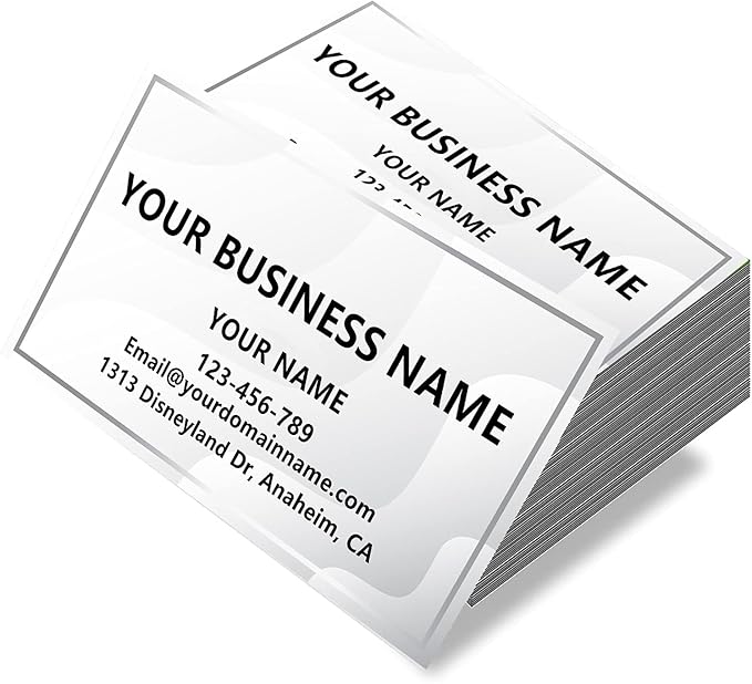 Business Cards Customizable,200 Pcs Premium Custom Cards for Business,Double Sided Personalized 3.5" X 2" Personalized Name Card No Additional Charge