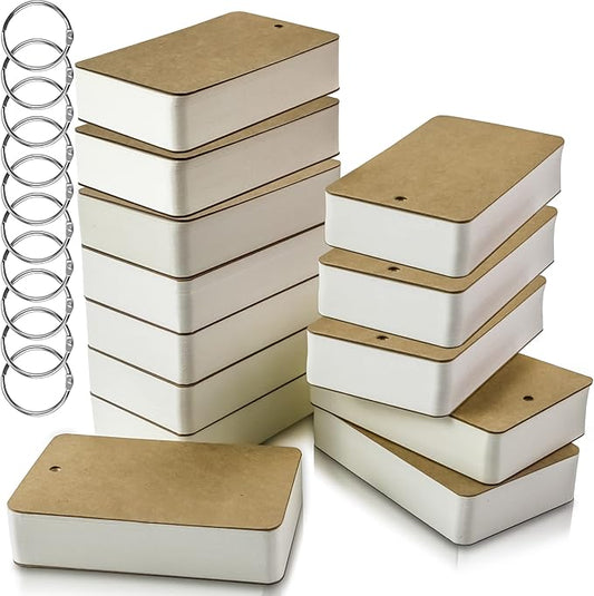 500 Pcs Flash Cards 2x3 Inch Index Cards with Ring Lined Note Card Bood Flashcards, Mini Blank Flash Cards 2x3 White Card Pad Index Note Bood 2 x 3 Notecards for Studying School Supply College