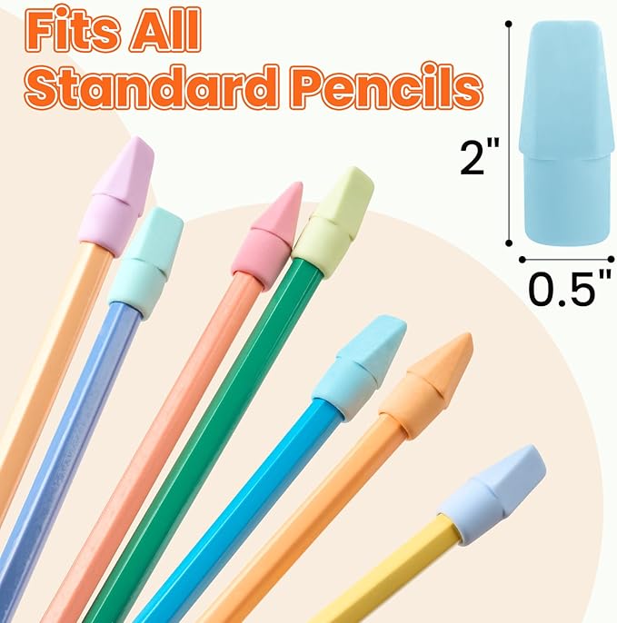120 Pack Erasers for Kids, Sooez Pencil Top Erasers, Eraser Caps, Cap Toppers Small Cute Drawing Erasers, Classroom Must Have for Teacher & Student, Back to School Supplies