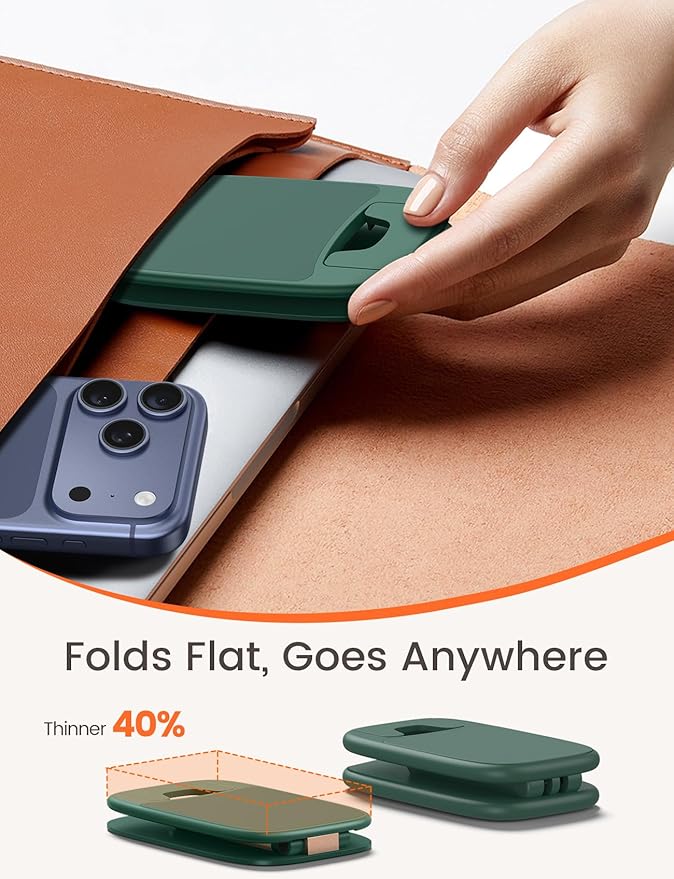 Lamicall Ultra-Thin Cell Phone Holder, Green Office Desk Accessories for iPhone Stand, Gifts for Fathers Day Teen Boys Girls Adults Women Men Grandkids, Workspace Desk Organizer, Green Office Decor