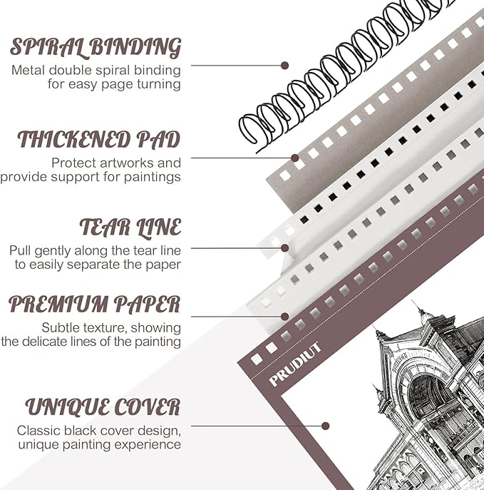 Sketch Book 11×14 inch, Spiral Bound Sketch Pad 50 Sheets (68lb/100gsm), Acid-Free Sketchbook for Drawing Painting Sketching, Art Paper Drawing Supplies for Teens Adults Artists Ideal Gifts