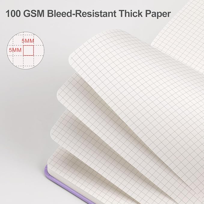 EMSHOI Graph Grid Journal Notebook, 192 Pages, A5 Size (5.7'' x 8.3'')