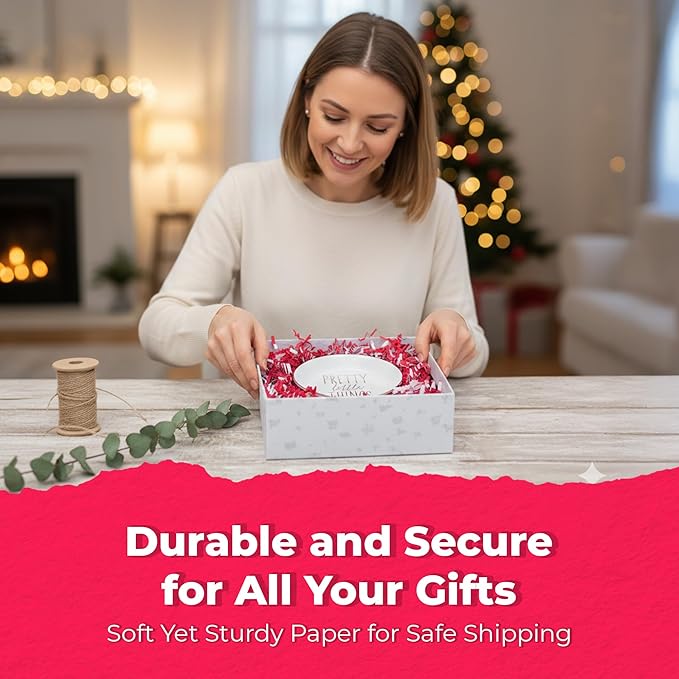 MagicWater Scented Crinkle Cut Paper - 2 oz - Peppermint - Perfect for Shredded Paper Filler, Basket Filler, Gift Boxes, Bridesmaid Gifts, Christmas Stuffers & More – For All Occasions
