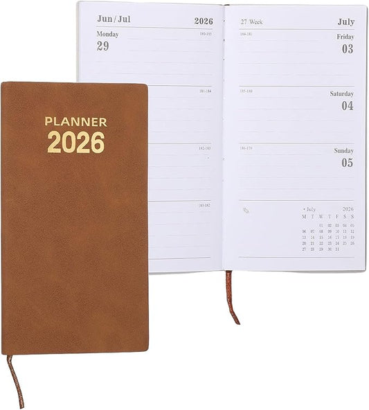 PATIKIL 2026 Planner Notebook, A6 64 Sheets Undated to Do List Daily Weekly Monthly Goals Tracker Pocket Notebook for Office Home Study Work Time Management Fitness Habit, Dark Green