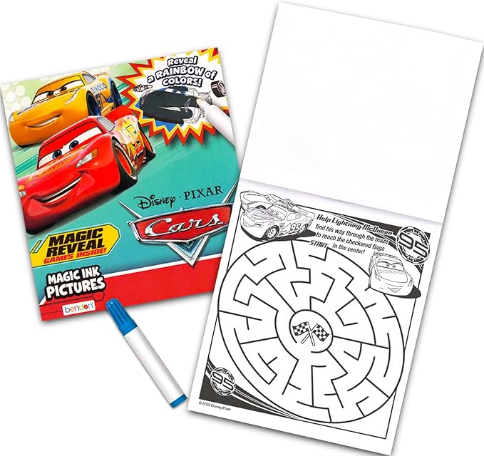 Bulk Imagine Ink Coloring Book Set for Boys - Bundle with 6 No Mess Coloring Books Featuring Sonic, Minecraft, Mickey Mouse, Spidey, Cars, and Bluey