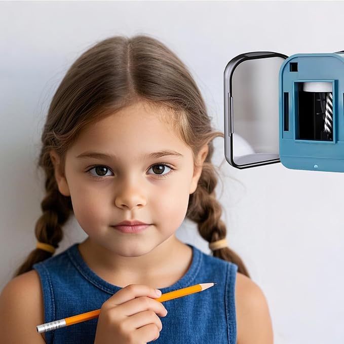 Battery Operated Electric Pencil Sharpener, Portable Electric Pencil Sharpener for Kids, for No.2/Color Pencils (6-8mm), School, Home, Office, Classroom(Purple)