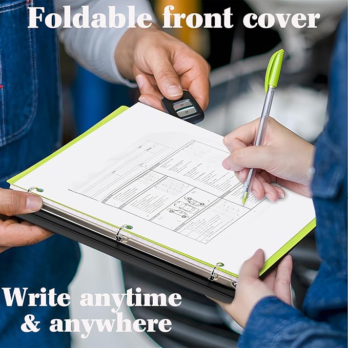 INFUN All-in-one Telescoping Binder Notebook, Refillable 3 Ring Notebook Binder with 1 plastic movable pocket folder,5 plastic subject dividers and graph paper and college ruled paper - Blue