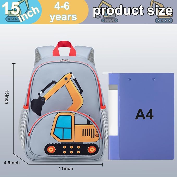 LOIDOU Toddler Backpack Boys Kids Preschool Kindergarten School Backpack Book Bag for Daycare Nursery Travel