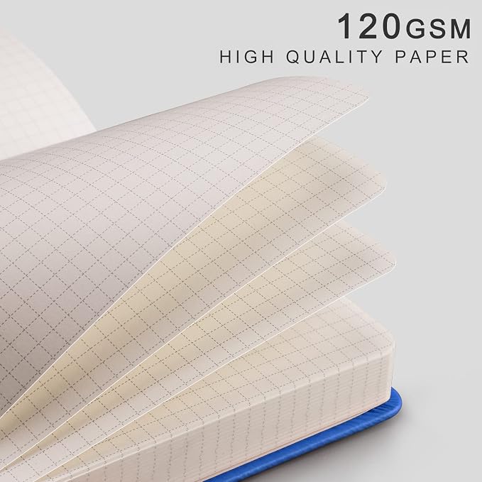 EMSHOI Graph Grid Journal Notebook, 256 Pages, A5 Size (5.7'' x 8.3'')