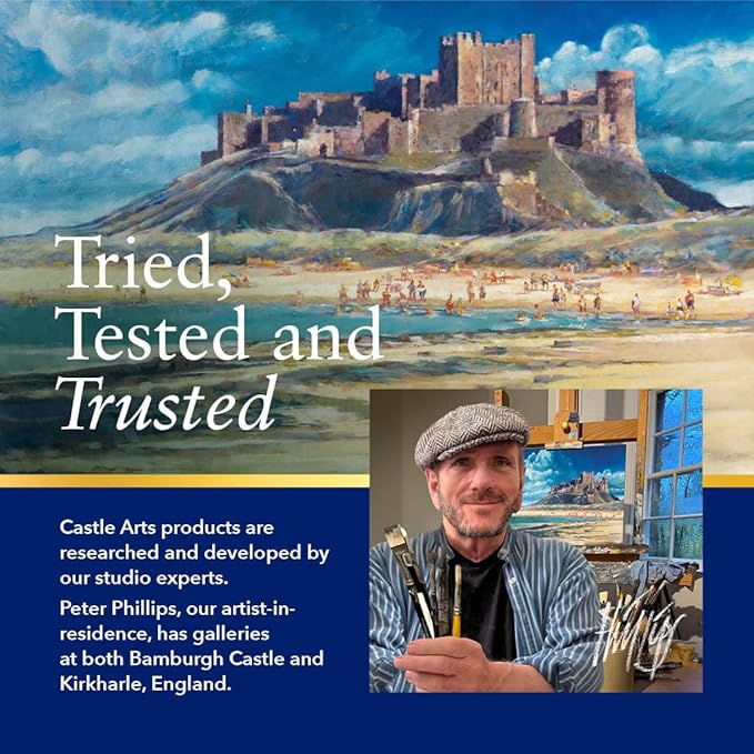 Castle Art Supplies Gold Standard 72 Colouring Pencils Set with Extras | Quality Oil-based Coloured Cores Stay Sharper, Tougher Against Breakage | For Adult Artists, Colourists | In Zipper Case