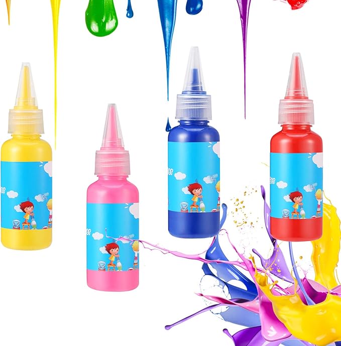 Finger Paint, Kids Finger Paint, Non Toxic Finger Paints for Toddlers 1-3, Washable Finger Paints for Toddlers, 12 Colors, 30ml Each