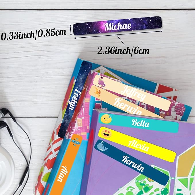 100 Pcs Personalized Labels for Kids School Supplies Waterproof, Custom Name Stickers Kids Labels for Travel, Daycare, Stationery