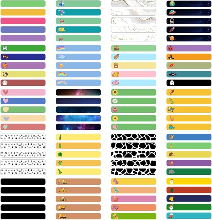 100 Pcs Personalized Name Labels for School Supplies Custom Waterproof Name Stickers Customized Daycare Water Bottles Pencil Labels(Excavator)