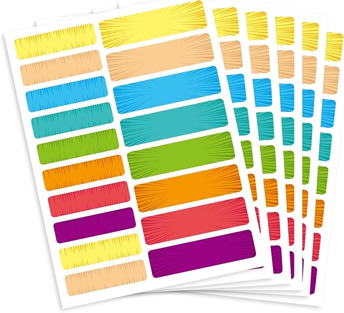Waterproof Removable Labels Name Stickers - 360Pcs Handwrite Labels for Water Bottles,Kids School Supplies,Camp Gears Daycare and Storage Bins