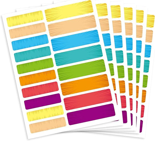Waterproof Removable Labels Name Stickers - 360Pcs Handwrite Labels for Water Bottles,Kids School Supplies,Camp Gears Daycare and Storage Bins
