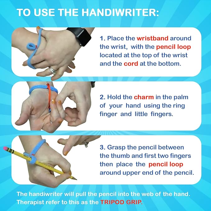 The Original OT Invented & Patented SportWriter, Hand Made in the USA, Handwriting Aid for a Proper Tripod Grip, Finger Position & Better Penmanship. Great for All Kids Kindergarten Age & Up (2 Pack)