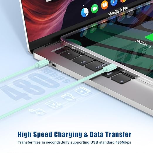iPhone 17 16 15 Charger/6ft Type C to C Charging Cable Cord Long,USB C Fast Charging Block Plug for Apple iPhone 17 Pro Max/17 Air/16 Pro/16/15 Plus/AirPods/iPad/mini Plug Cube Birck Box Power Adapter