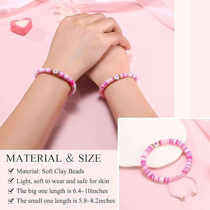 UPROMI First Day of Preschool/Kindergarten/1st Grade/2nd Grade/School Gift, Back to School Bracelet Mommy and Me Dad and Son