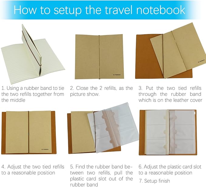 Dot Grid Notebook/Journal Inserts - Refill for Travelers Notebook by ai-natebok - 7.4 X 4 Inch - Set of 3-240 Pages