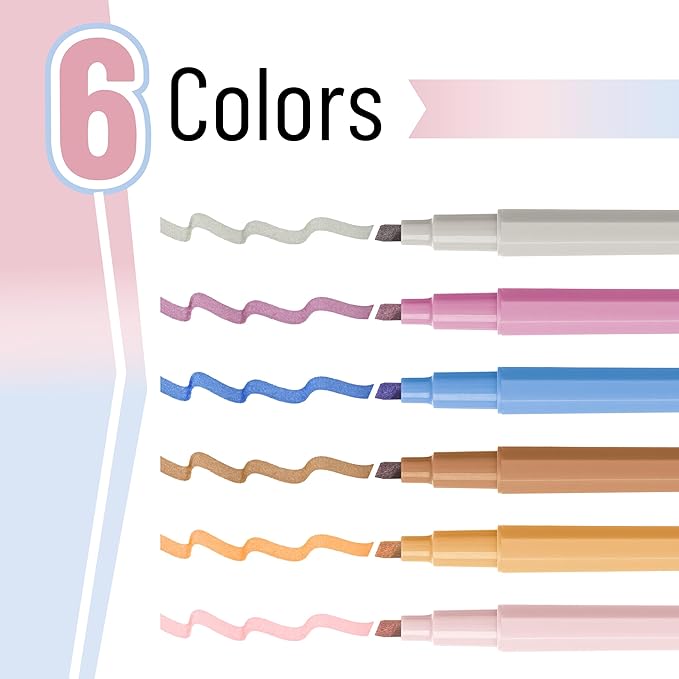 Mr. Pen- Aesthetic Highlighters No Bleed, 6 Pack, Chisel Tip, Cute Bible Highlighters Assorted Colors for Journaling, Highlighting, Underlining, Fast Dry, Back to School Supplies
